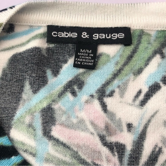 Cable & Gauge 🅝🅦🅞🅣 Floral Pattern Size M - Picture 3 of 8